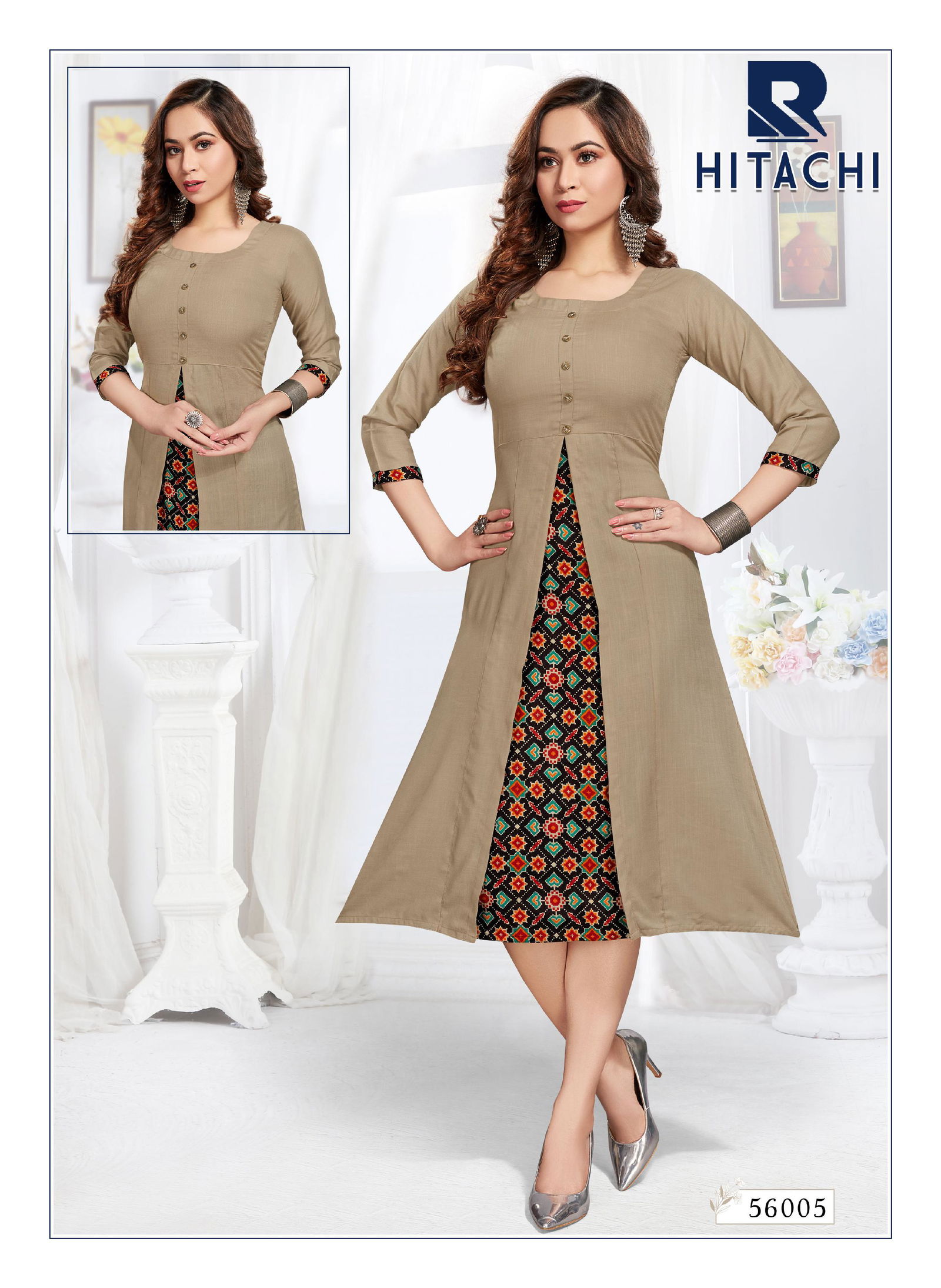 Raashi Hitachi Regular Wear Rayon Printed Anarkali Kurti Collection