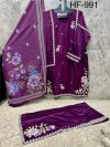 991 A To D By Hoor Tex Rayon Satin Embroidery Salwar Kameez