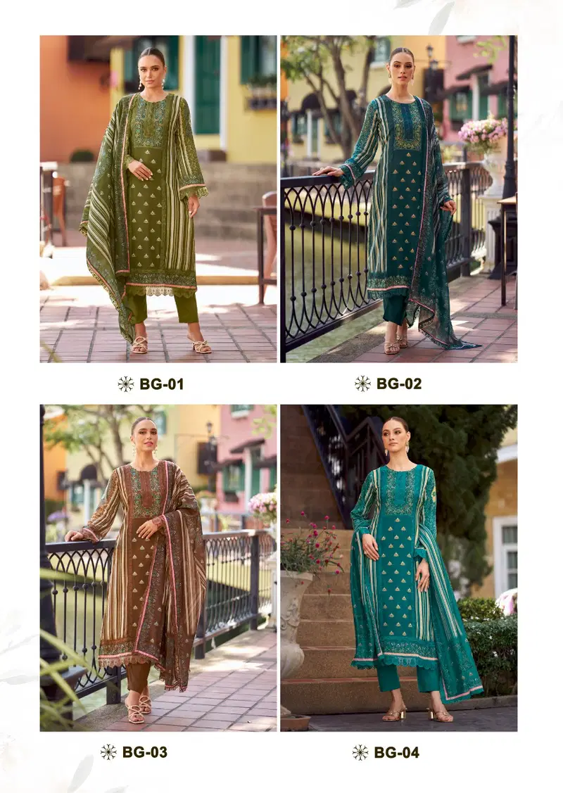 Bagh Edition 2 By The Hermitage Shop Jam Satin Dress Material Suppliers In India