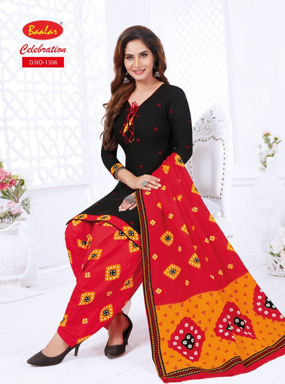 Baalar Celebration 13 Exclusive Printed Casual Wear Ready Made Cotton Patiyala Suit Collection 