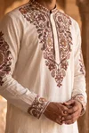 White Color Outluk Wedding Vol 46 Inported Lachka Fabric Embroidered Pintex Work Kurta With Pajama Manufacturers 4609