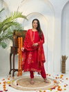 Naisha K 377 Muslin Jacquard Handwork Kurti With Pant And Dupatta Suppliers In India