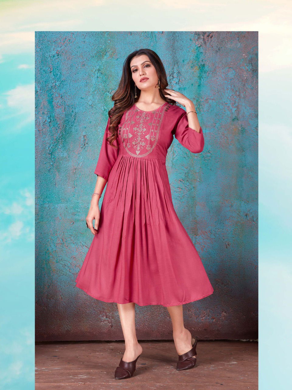 Rung Moksha 2 Latest Fancy Ethnic Wear Rayon Embroidery Work Kurti Collection