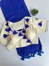 Khadi Vol 32 Hk 6 Khadi Cotton Saree With Aplic Work Blouse