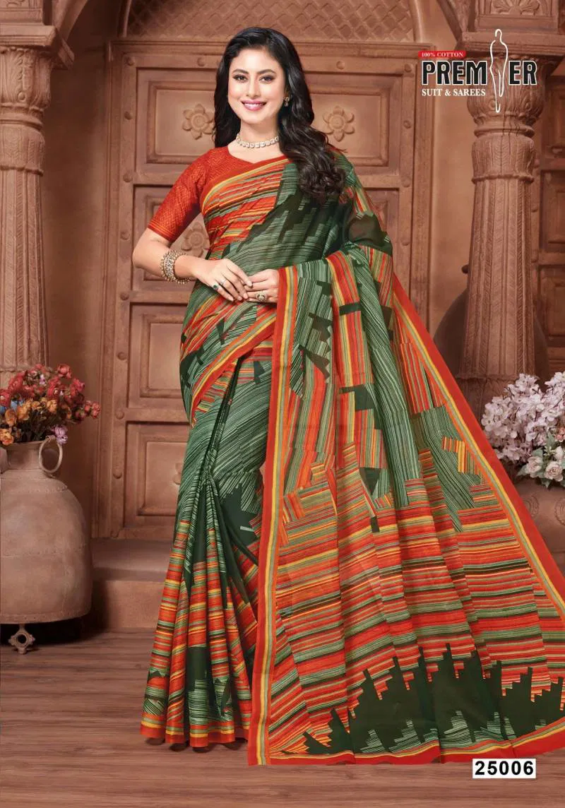 Premier Suncity Vol 25 Printed Cotton Fancy Saree Wholesale Clothing Distributors In India