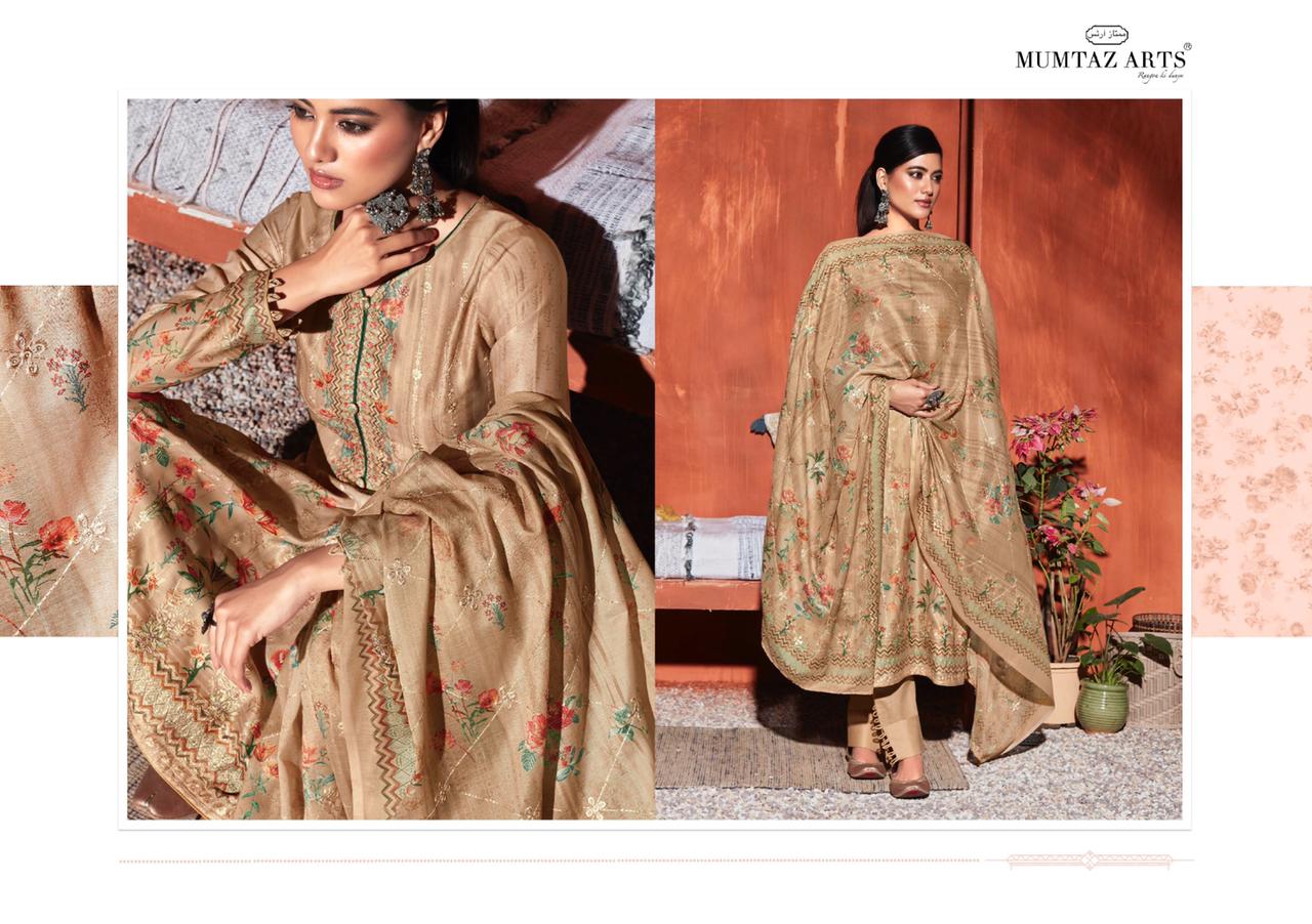 Mumtaz Ulfat New Festive Wear Jam Satin Designer Latest Dress Material Collection