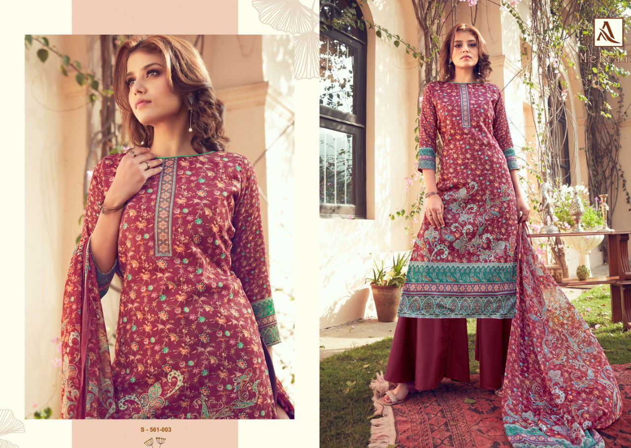Alok Mehraan Jam Cotton Designer Casual Wear Pure Zam Cotton Digital Print with Swarovski Diamond Dress Material Collection
