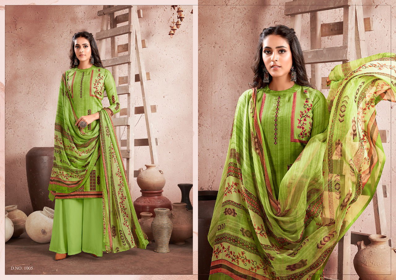 Anita Kesariya Heena Latest Fancy Designer Casual Wear Pure Heavy Cotton Digital style print  Dress Material Collection
