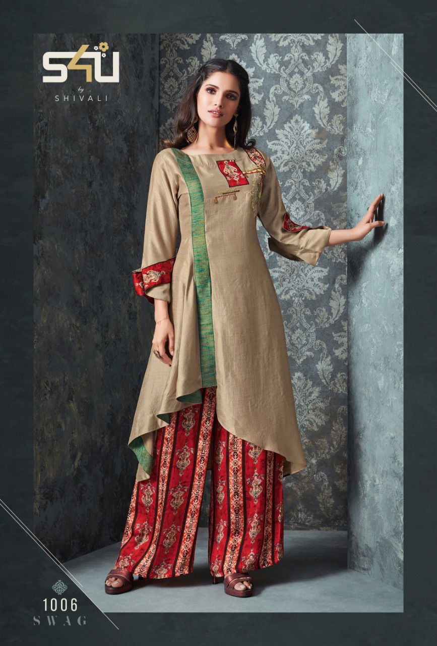 S4U Swag Vol 3 Stylish Killer Silk Party Wear Kurti With Bottom Catalog