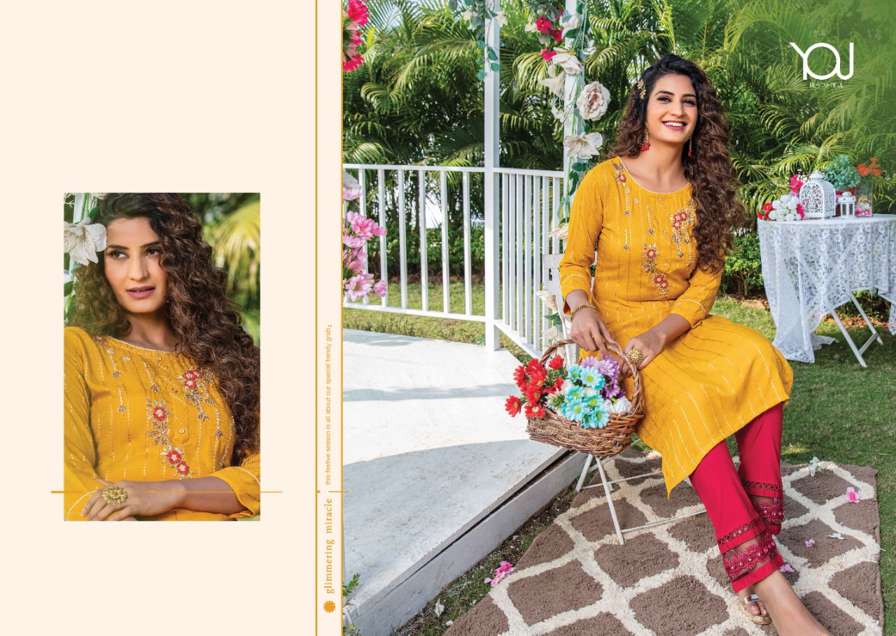 Wanna Blossom 2 Fancy Exclusive Ethnic Wear Rayon Kurti With Bottom Collection