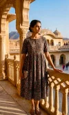 K 1060 By Naisha Cotton Printed Ladies One Piece Dress

