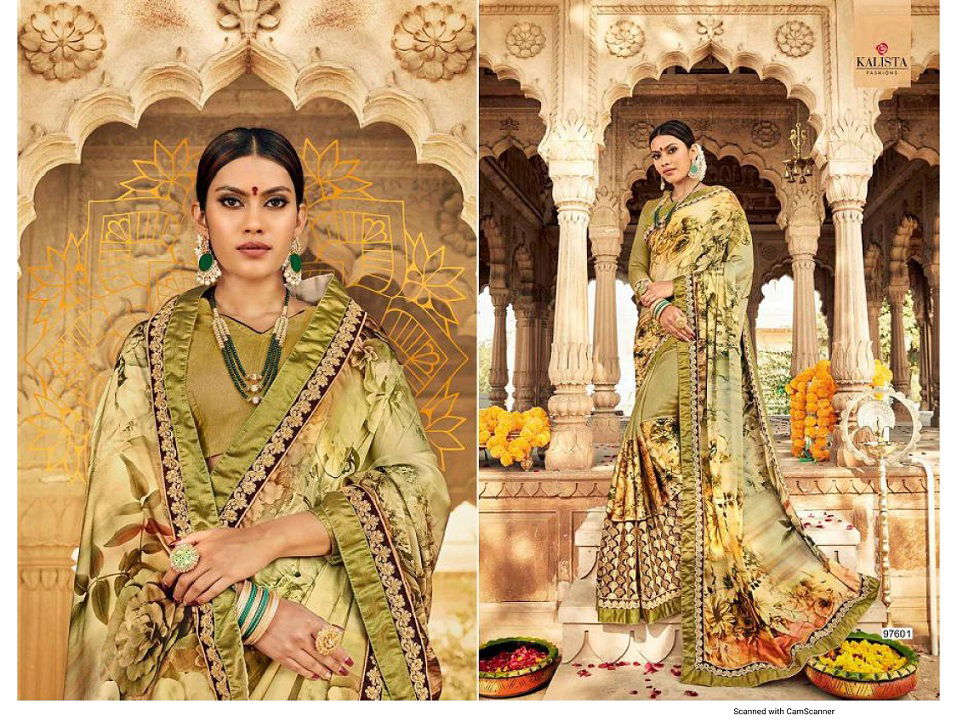 Kalista Autograph Nx Latest Fancy Designer Festive Wear Georgette Saree Collection
