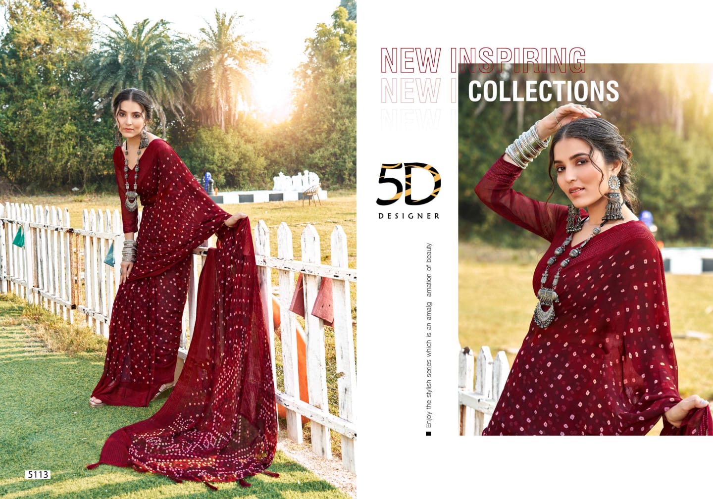 Jodha 14 By 5D Designer Georgette Printed Sarees Catalog