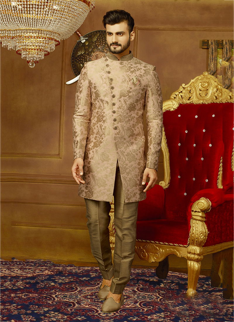 Latest Embroidered Work Sherwani Collection With Indo Western Look and For Wedding Functions And Festivals 