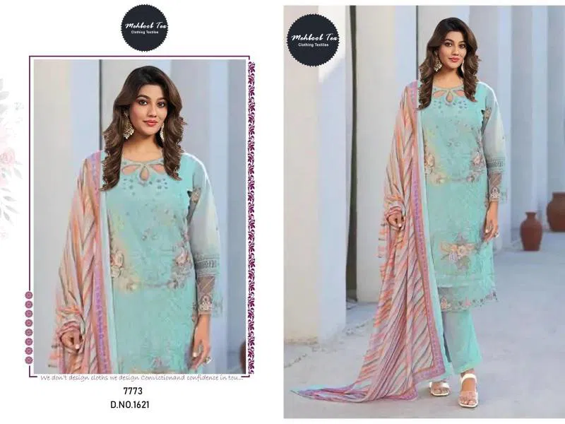 Mehboob Tex 1621 And 1622 Cotton Dupatta Pakistani Salwar Suits Suppliers In India