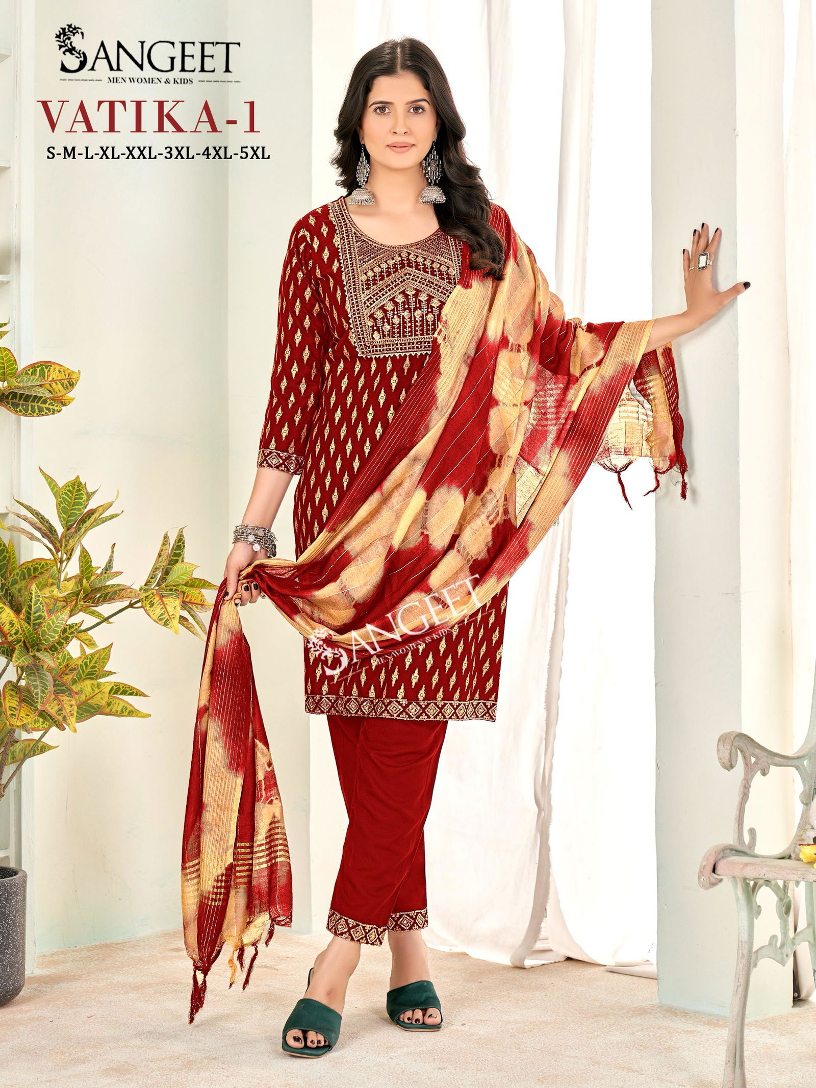 Vatika 1 By Sangeet Rayon Kurti With Bottom Dupatta Wholesale In India
