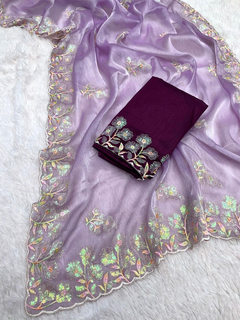 Jiya By Kf Rayon Pure Soft Zimmy Choo Chiffon Silk Saree Wholesale Clothing In India 