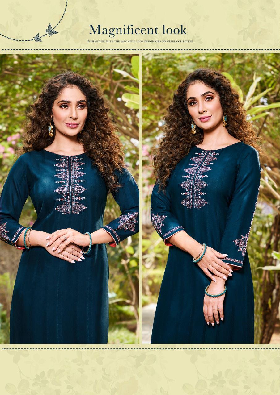 Ladies Flavour Saanvi 3 New Designer Fancy Party Wear Kurti With Bottom Collection