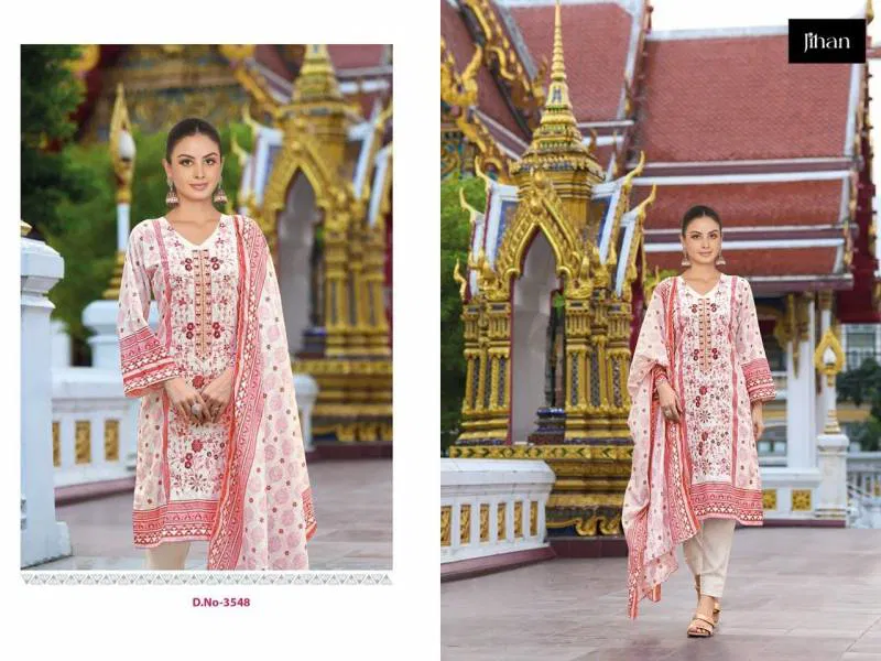 Jihan 3548 To 3549 A Chiffon Dupatta Pakistani Salwar Wholesale Market In Surat With Price