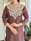 Dhruvi 307 Silk Fancy Kurti With Bottom Dupatta Wholesale Price In Surat