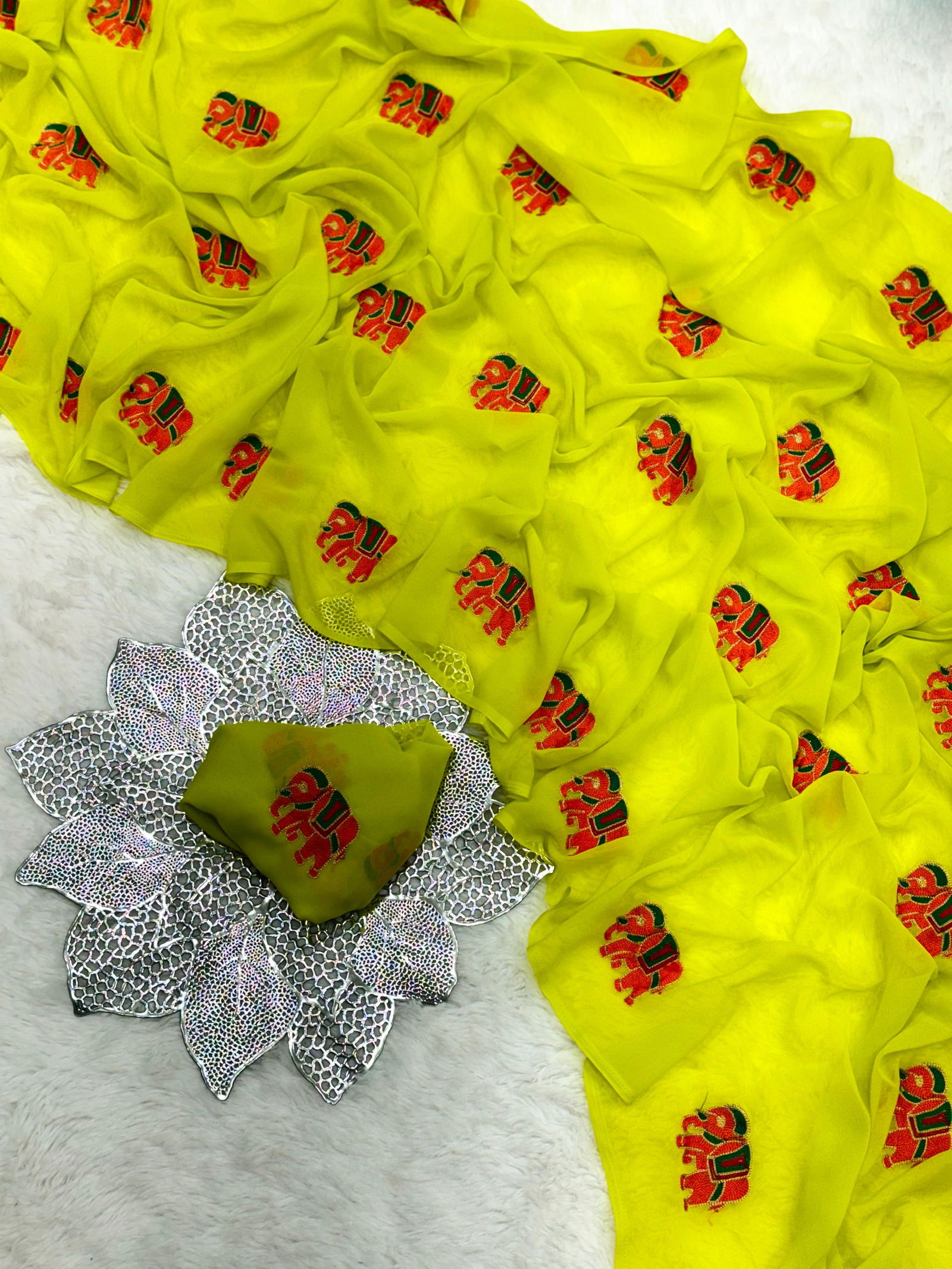 Vivera Navratri Special Elephant Gamthi Saree Wholesalers In Delhi
