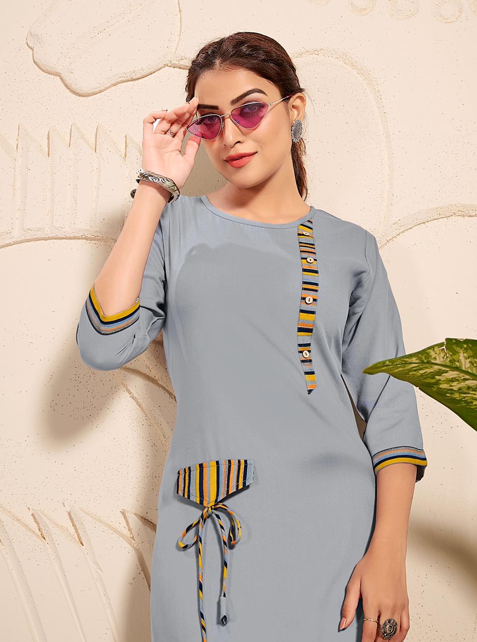 RT PALZZO QUEEN VOL-10 Latest fancy festive Wear Rayon Printed Heavy Kurti With plazzo Collection 
