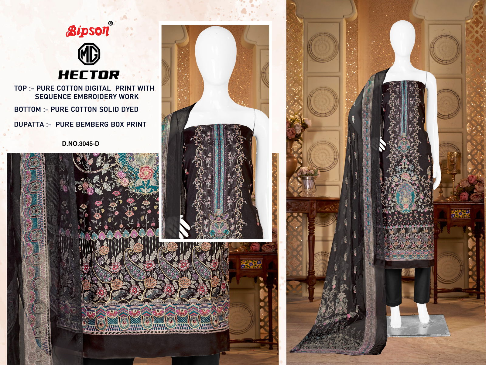 Mg Hector 3045 By Bipson Cotton Printed Dress Material Wholesalers In Delhi