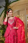 7126 Beautiful Georgette Printed Bandhani Indo Western Lehenga Choli Surat Wholesale Market
