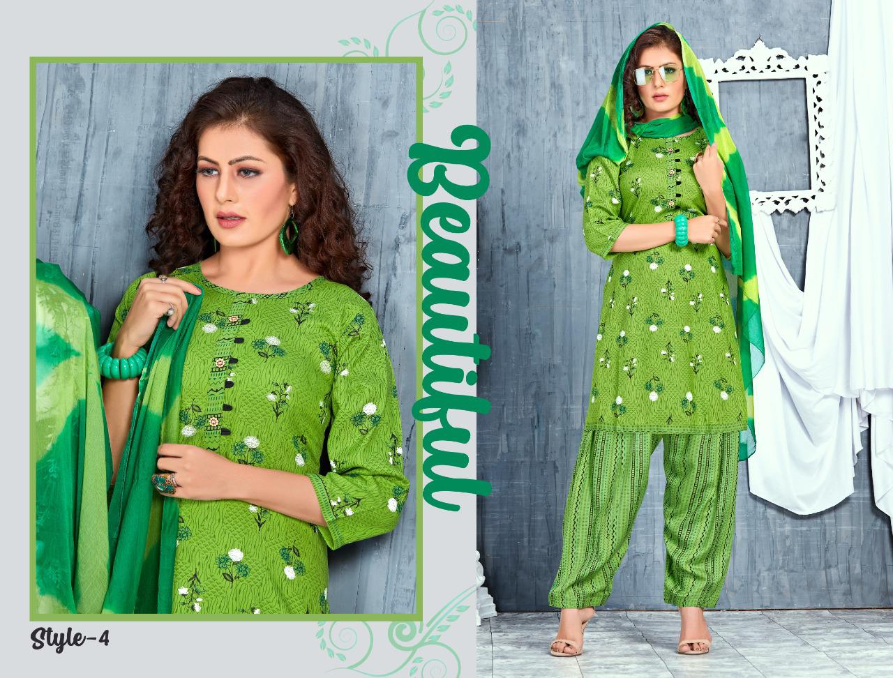 Trendy Honour Latest Designer Rayon Printed Ready Made Regular Wear Dress Collection 