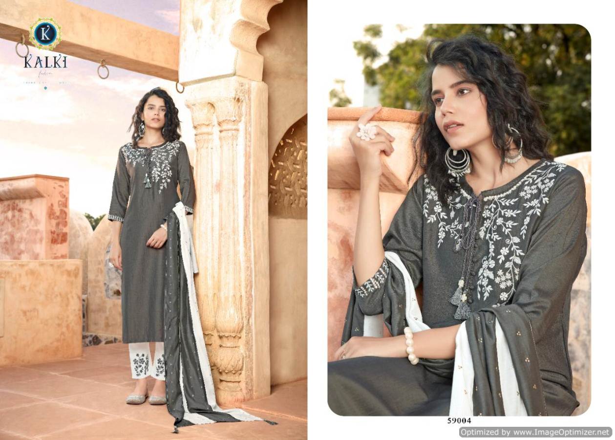 Kalki Sanskruti Pure Chinon Silk Latest Festive Wear Designer Ready Made Suit Collection
