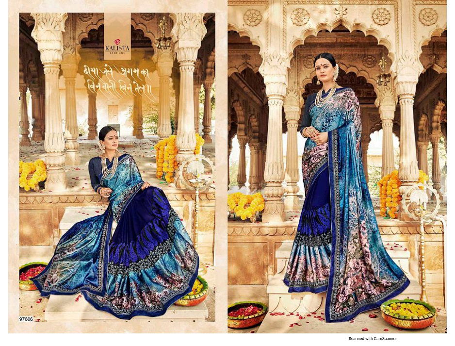 Kalista Autograph Nx Latest Fancy Designer Festive Wear Georgette Saree Collection
