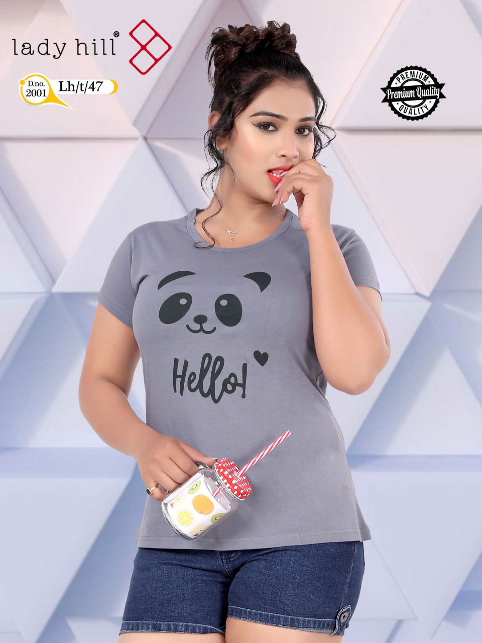 Lady Hill 47 2001 Casual Regular Wear Cotton Designer Ladies Top Collection
