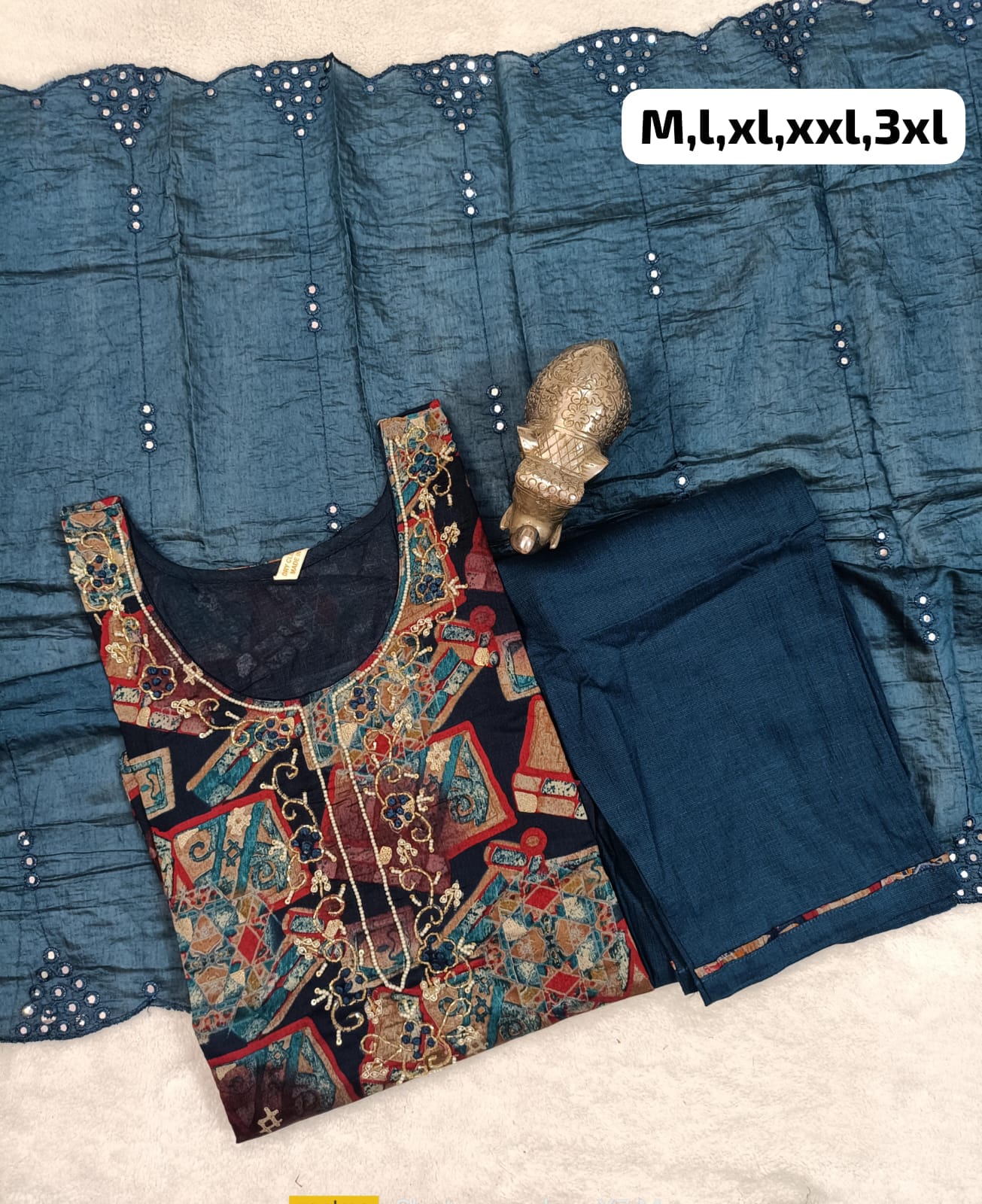 Virat Hand Work Masleen Kurti With Bottom Dupatta Catalog

