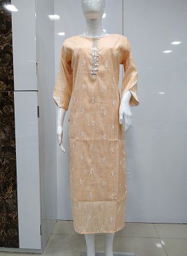 Kalar 1351 Round Neck Three Fourth Sleeves Cotton Kurtis Collection