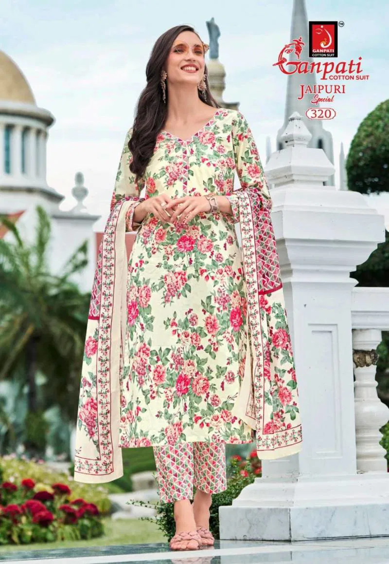 Jaipuri Special Vol 15 By Ganpati Cotton Printed Dress Material Suppliers In India