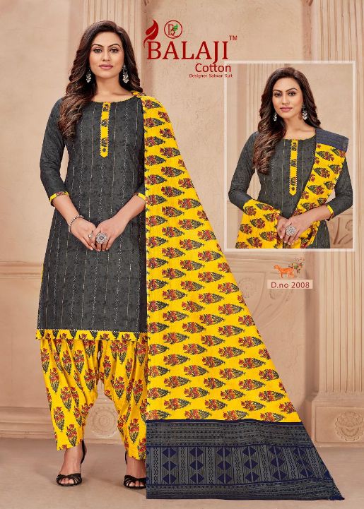 Balaji Niharika Casual Daily Wear Cotton Printed Latest Dress Material Collection