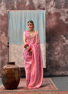 Kalaa Savoy By Rajbeer Wedding Two Tone Handloom Weaving Silk Saree Wholesale Online
