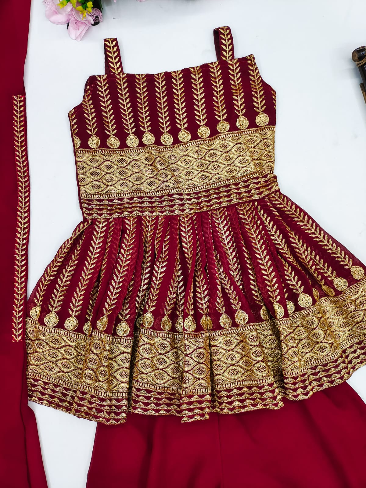 901 Girls Wedding Wear Sharara Suits Kids Catalog