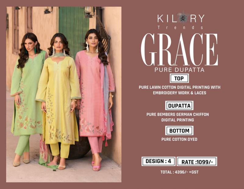 Grace By Kilory Cotton Digital Printed Salwar Kameez Wholesale Clothing Distributors In India
