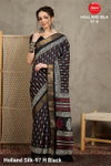Apple Holland Silk 97 Silk Blend Printed Ladies Saree Wholesale Market In Surat
