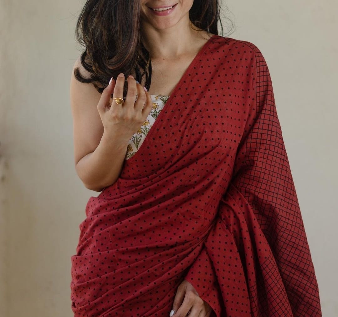 VK 4060 Printed Imported Cotton Daily Wear Sarees