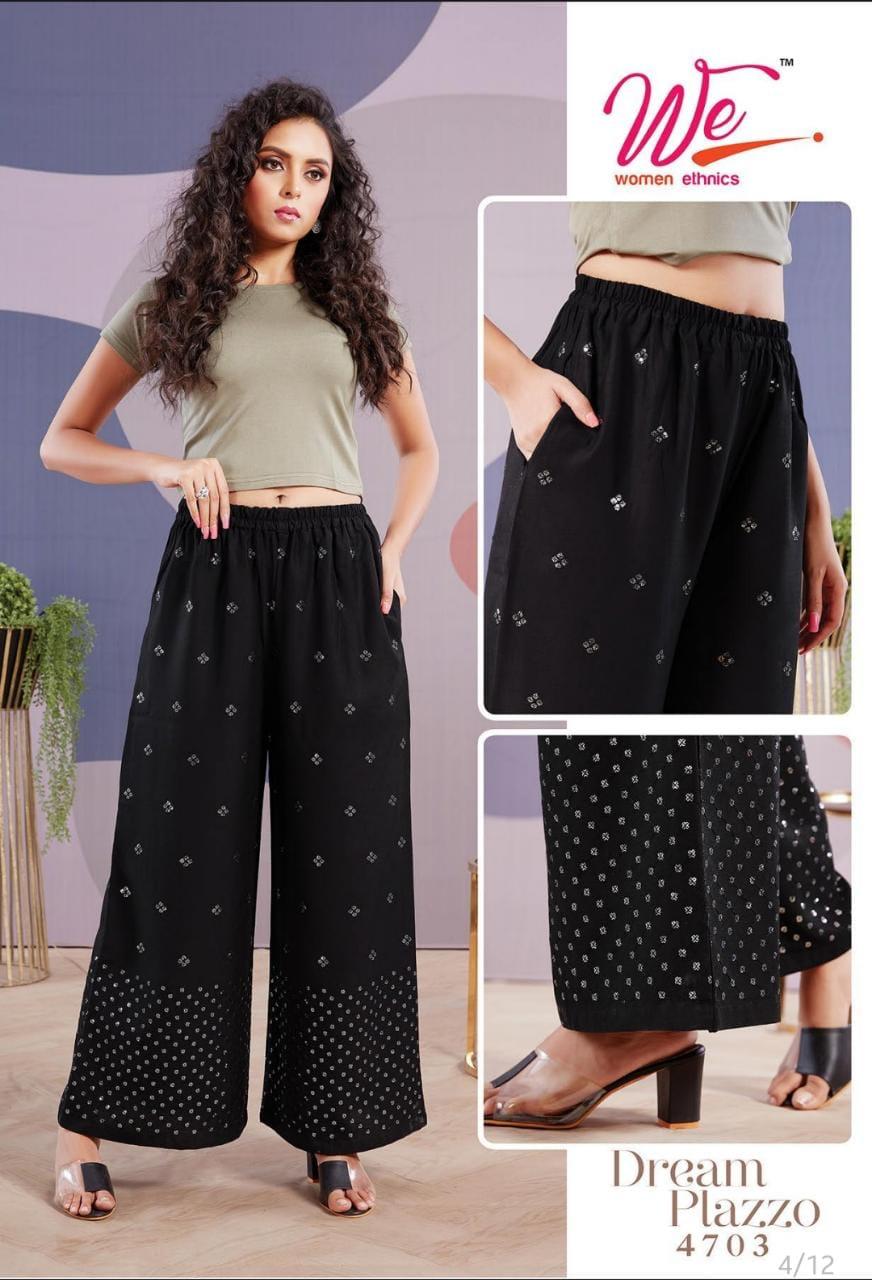 We Dream Latest Fancy Designer Palazzo Pants Casual Wear Collection