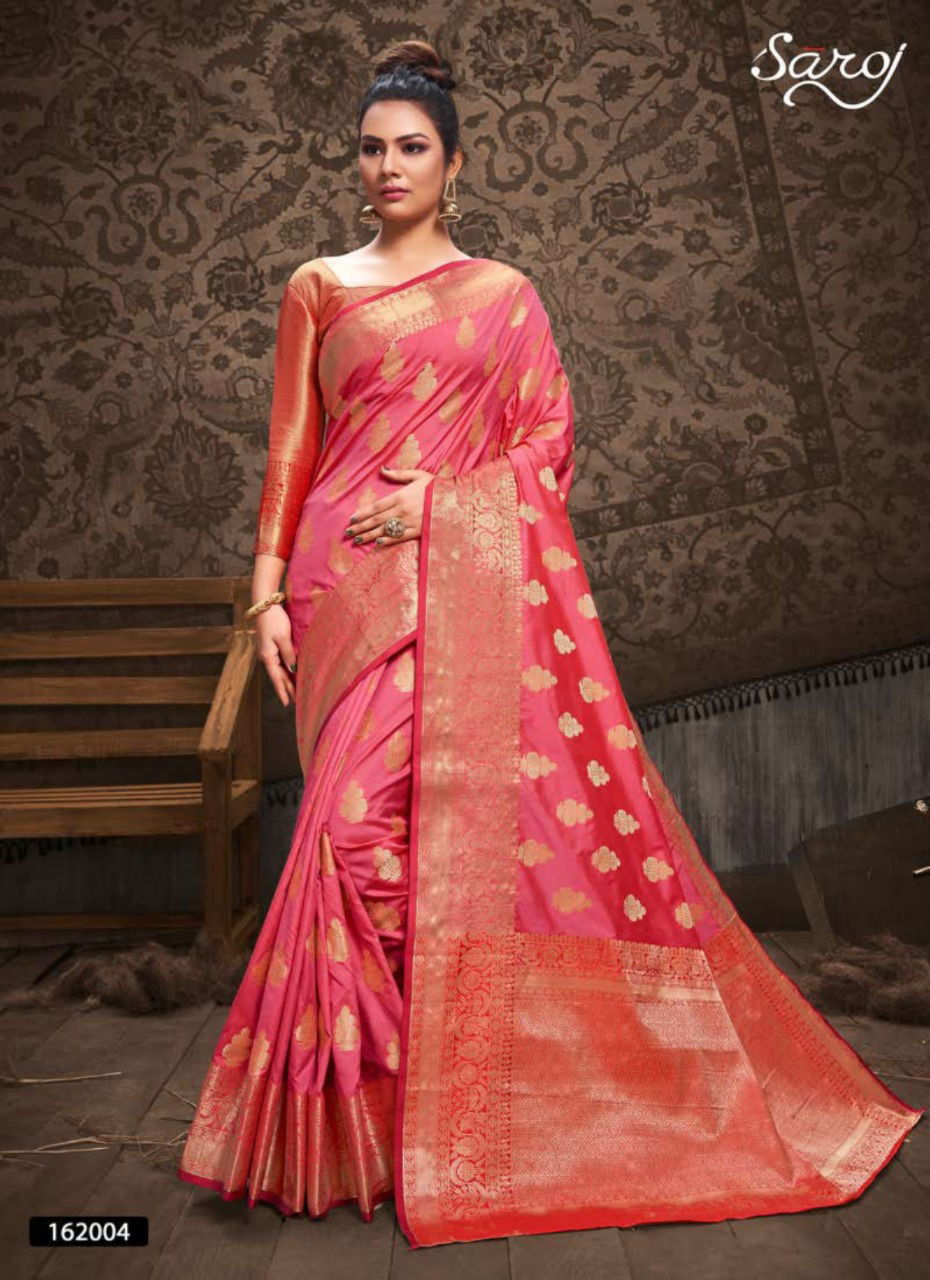 Saroj Tannu Latest Fancy designer Wedding Wear Printed Silk Saree Collection