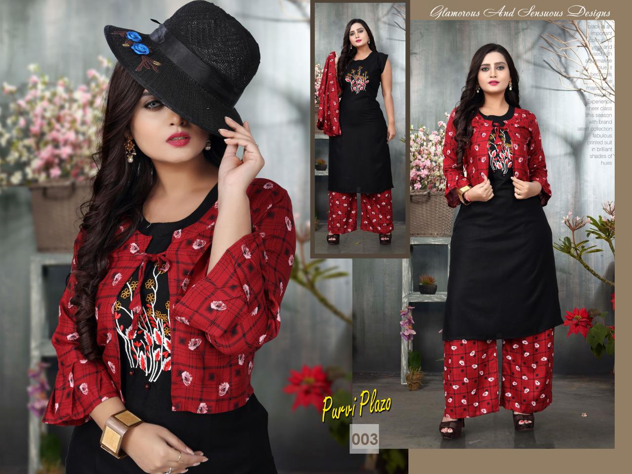 Aagya Purvi 2 Latest Fancy Regular Wear Fancy Printed Koti Kurti With Bottom Collection
