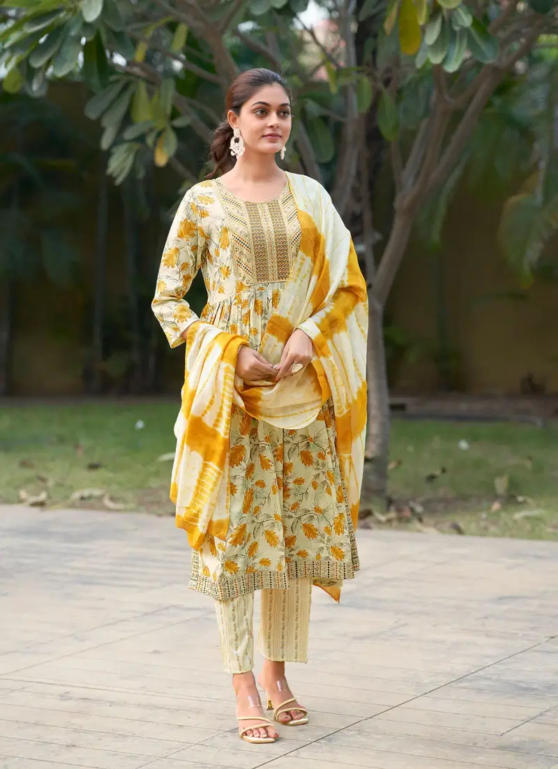 Sara Vol 15 By Mystic 9 Naira Rayon Kurti With Bottom Dupatta Orders In India
