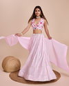 DZ 2236 Light Pink Embroidery Georgette Party Wear Lehenga Choli Wholesale Price In Surat