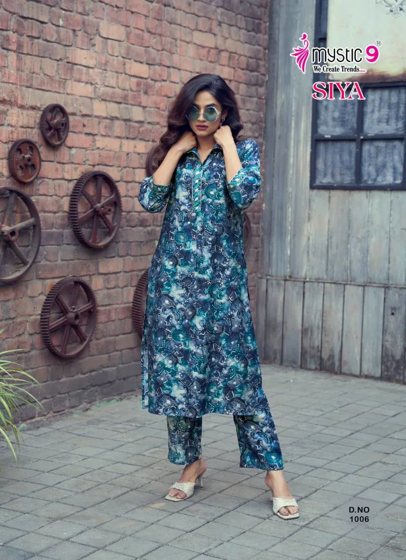 Siya Vol 1 By Mystic 9 Roman Silk Kurti With Bottom Wholesale Market In Surat