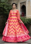 Samanta By Tejasvee Dola Silk Printed Designer Gown With Dupatta Suppliers In India