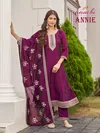 Annie By Aanchi Crystal Silk Kurti Bottom With Dupatta Orders In India
