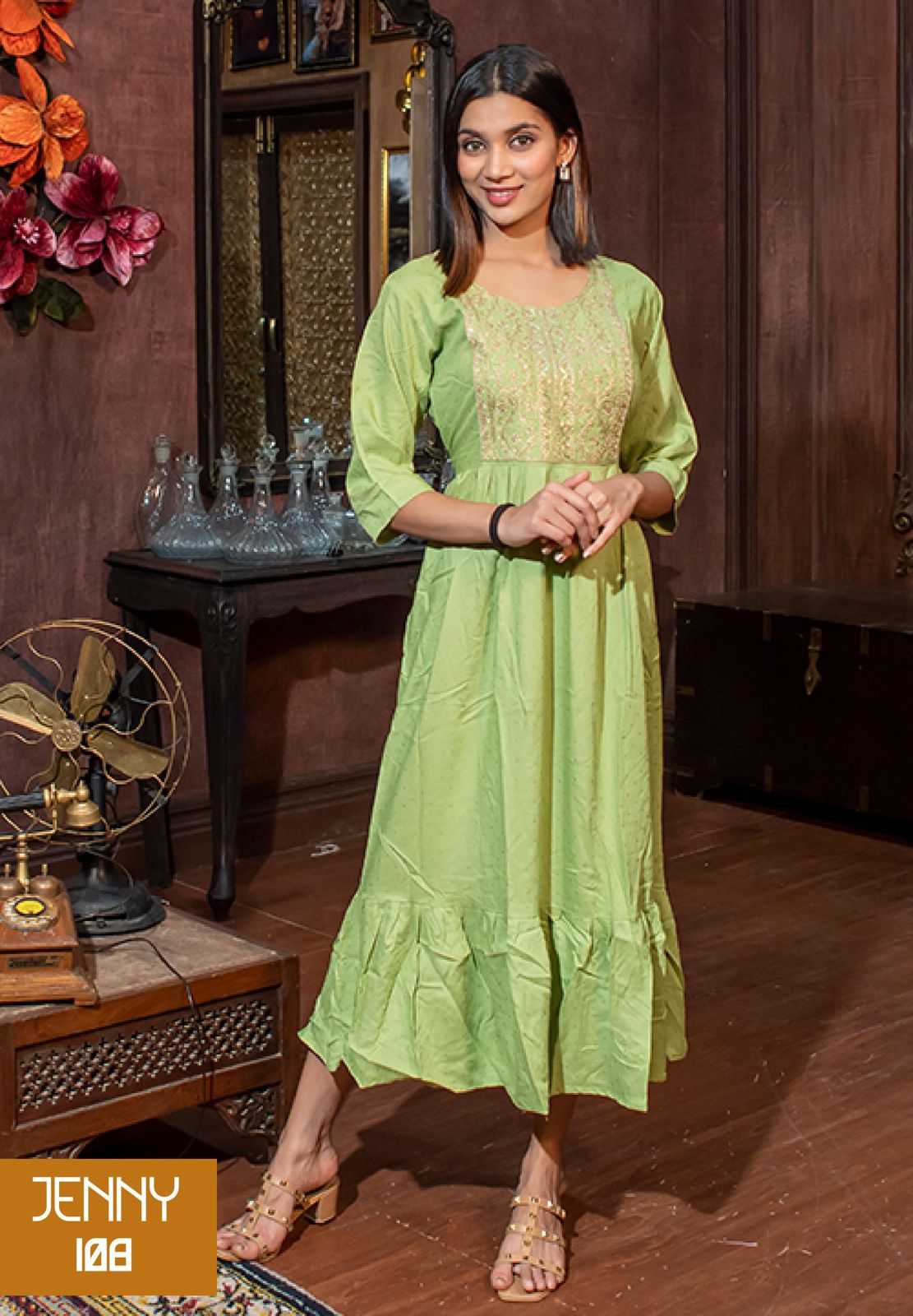 Jenny 101 New Latest Designer Ethnic Wear Long Anarkali Kurti Collection